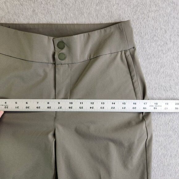 Eddie Bauer Pants Womens 2 Gray Travex Tapered Ankle Slit Zip Pockets Safari - Picture 10 of 16